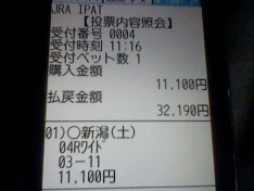 サラ障害・新潟4 レース